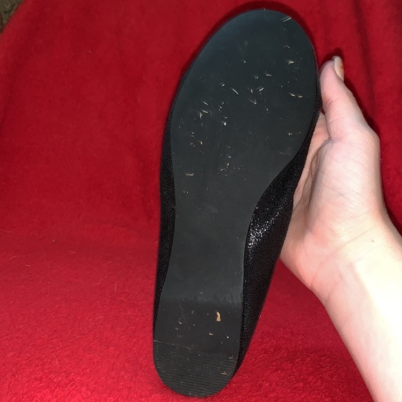 KIDS SPARKLY BLACK FLATS - Picture 3 of 5